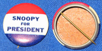 Snoopy for President pin